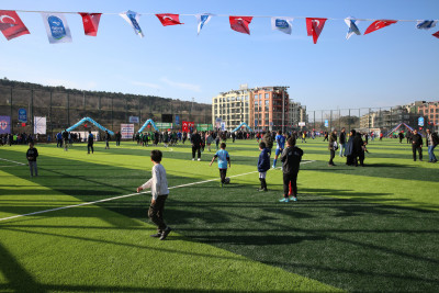 Göktürk Spor Sahası ve tesisleri futbol tutkunlarıyla buluştu