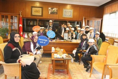 Alibeyköy Bilgi Evi öğrencilerinden Müftü Mustafa Mesten'e ziyaret