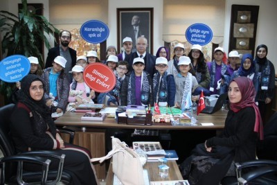 Alibeyköy Bilgi Evi öğrencilerinden İlçe Milli Eğitim Müdürüne ziyaret