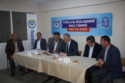 Başkan Remzi Aydın, Toplu İş sözleşmesi'ni imzaladı