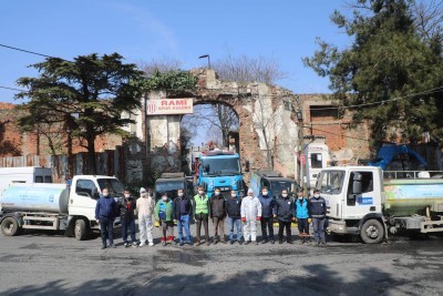 Rami Kuru Gıda Hali Temizlenip Dezenfekte Edildi Rami Kuru Gıda Hali Temizlenip Dezenfekte Edildi
