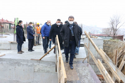 Mehmet Akif Ersoy Kültür Evi'nin inşaatı hızla yükseliyor Mehmet Akif Ersoy Kültür Evi'nin inşaatı hızla yükseliyor