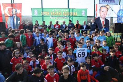 Göktürk Spor Sahası ve tesisleri futbol tutkunlarıyla buluştu