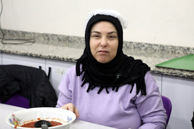 Görme engelli kursiyerler pizza yaptı