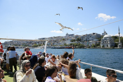 Eyüpsultan'dan boğazın eşsiz maviliğine geziler başladı
