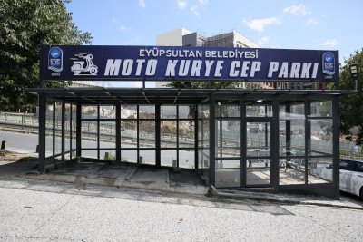 Eyüpsultan'da motokuryelere güvenli mola noktası