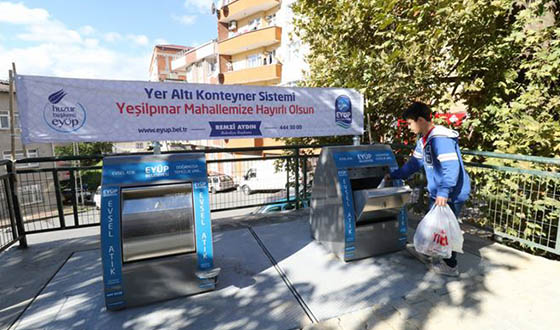 Eyüp'te Yeraltı Konteynerleri Artıyor Eyüp'te Yeraltı Konteynerleri Artıyor