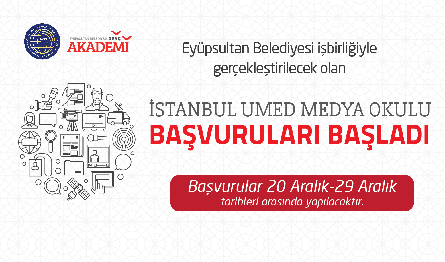UMED Medya Okulu başvuruları başladı UMED Medya Okulu başvuruları başladı