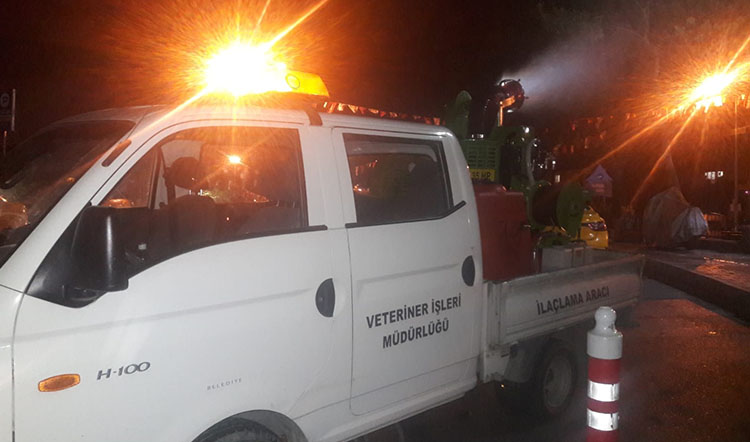 Gece ilaçlamaları başladı Gece ilaçlamaları başladı