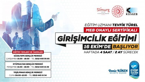 Eyüpsultan Belediyesi, Girişimcilik Kursu, Gençlik ve Spor Hizmetleri Müdürlüğü