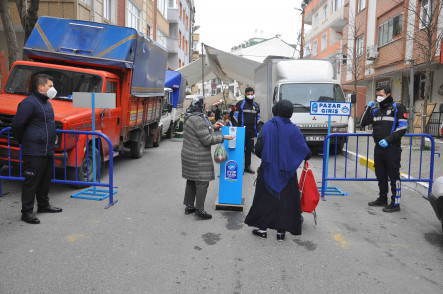 Eyüpsultan'da, Pazarlarda Giriş Çıkış Noktaları Oluştuldu