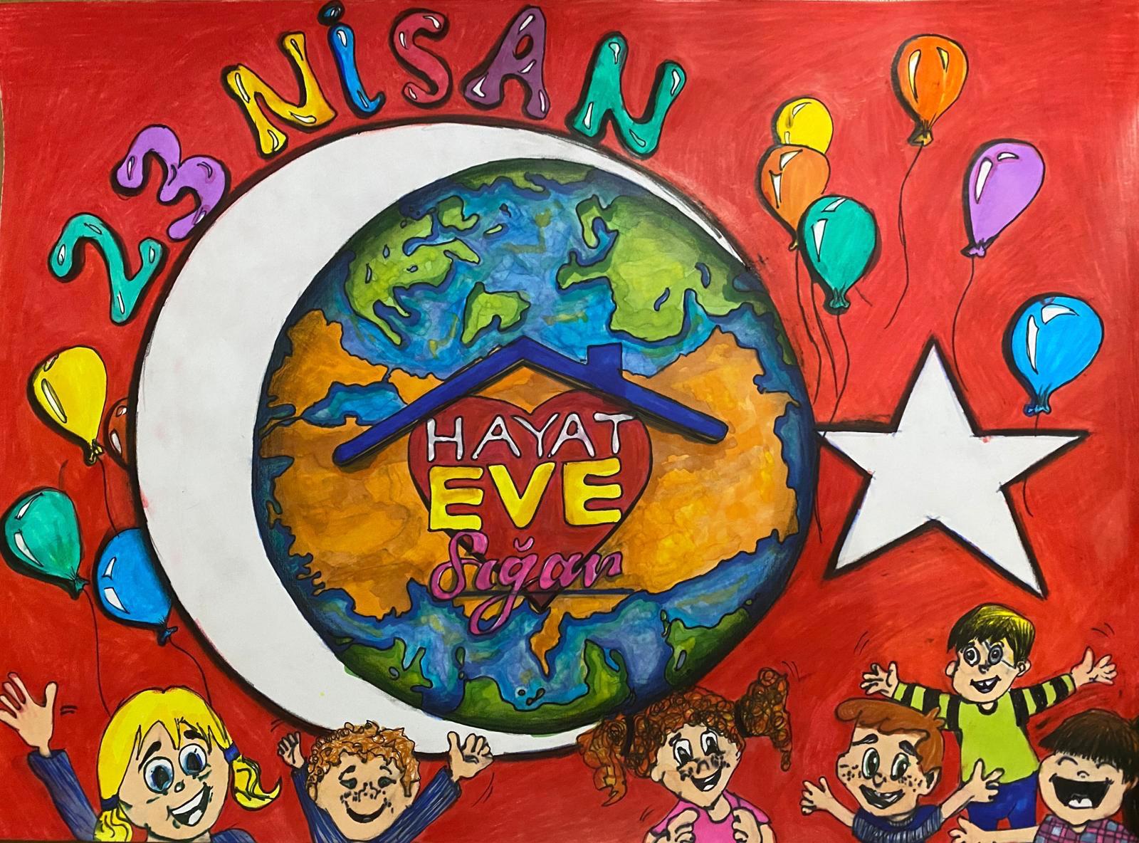 “Hayatı Eve, 23 Nisan Coşkusunu Resme Sığdır” Yarışmasının Kazananları Belli Oldu