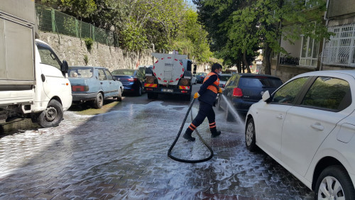 Güzeltepe ve Nişanca'da Dezenfeksiyon Çalışması Yapıldı