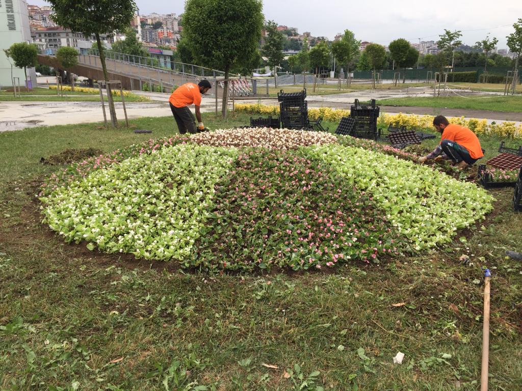 Eyüpsultan Çiçeklerle Donatılıyor Eyüpsultan Çiçeklerle Donatılıyor