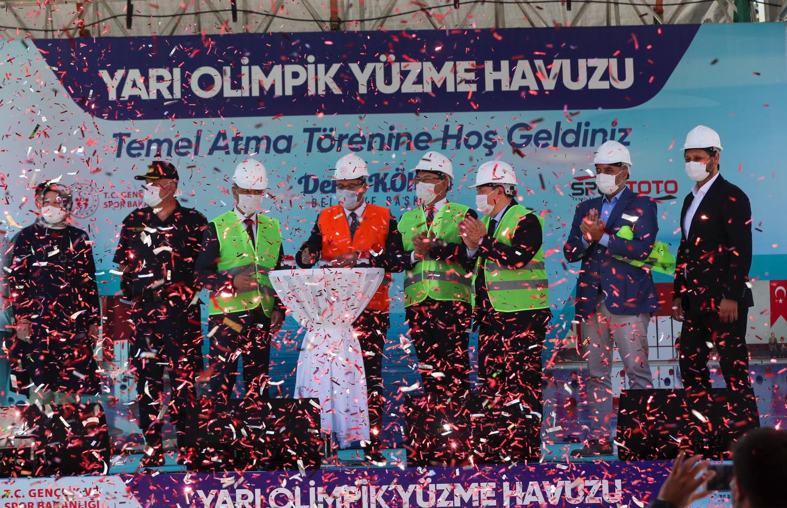 İkinci yüzme havuzunun temeli atıldı İkinci yüzme havuzunun temeli atıldı