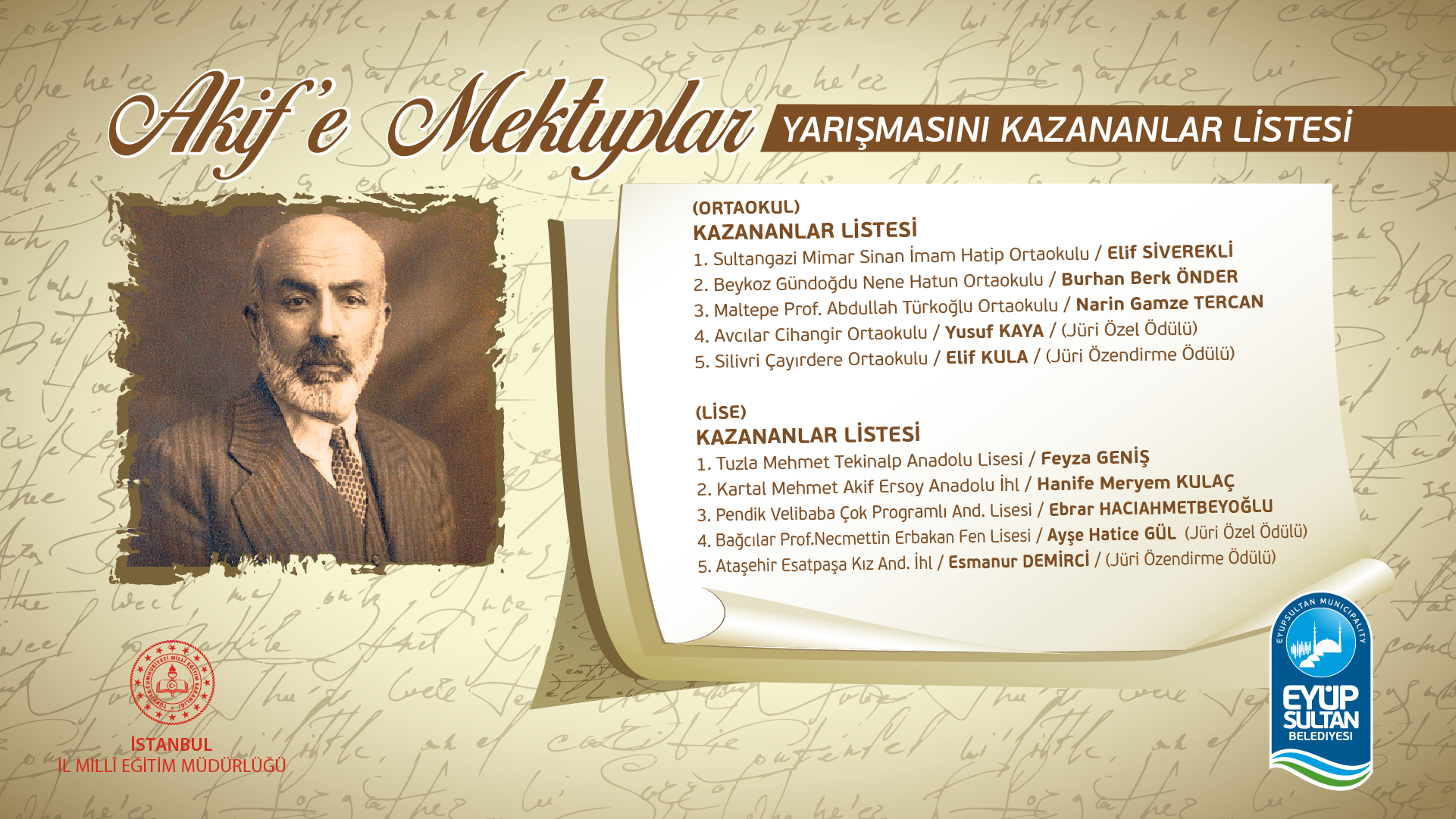 “Akif'e Mektuplar” yarışmasının kazananları belli oldu “Akif'e Mektuplar” yarışmasının kazananları belli oldu