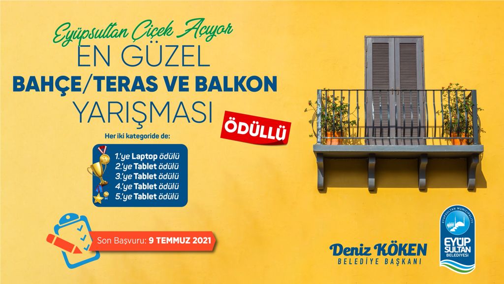 "En Güzel Balkon Teras" yarışmasına bahçeler de eklendi "En Güzel Balkon Teras" yarışmasına bahçeler de eklendi