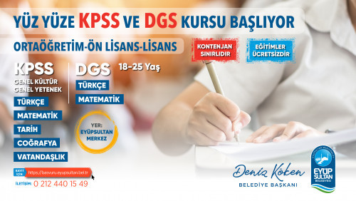 Yüz yüze KPSS ve DGS kursu başlıyor