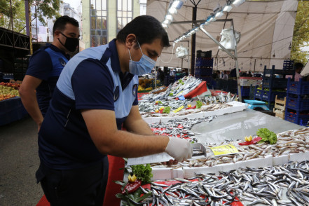 Balık tezgahları denetlendi Balık tezgahları denetlendi