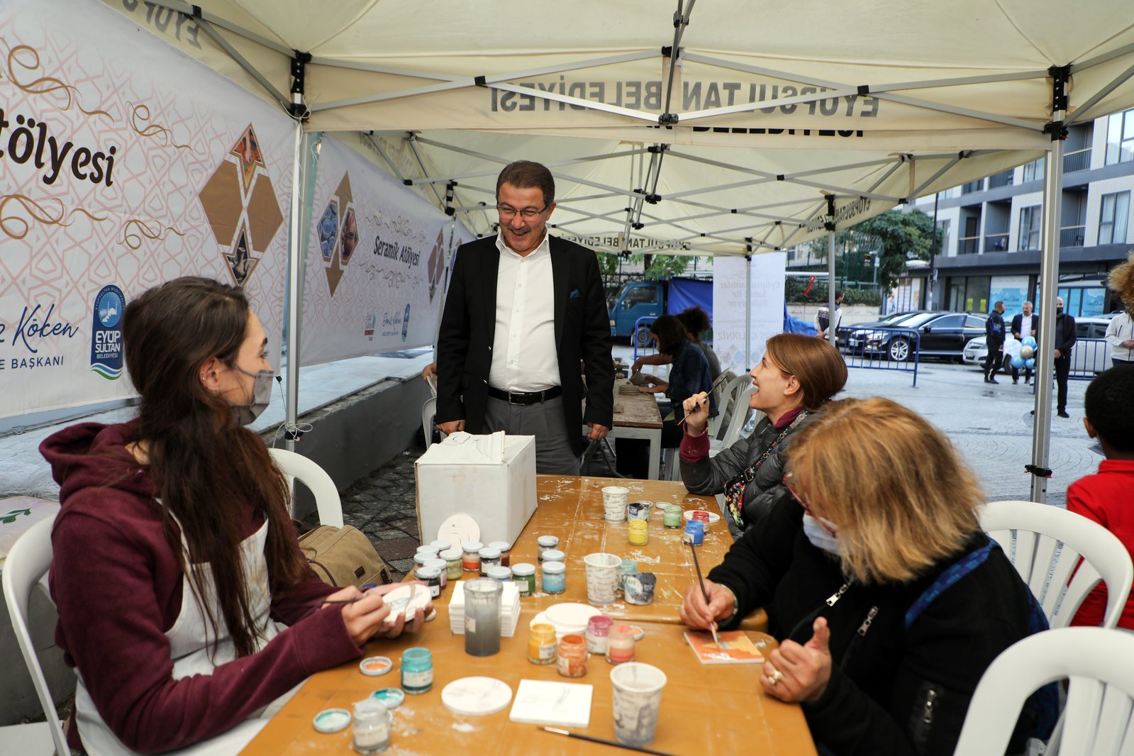 Göktürk'te sanat sokağı kuruldu Göktürk'te sanat sokağı kuruldu