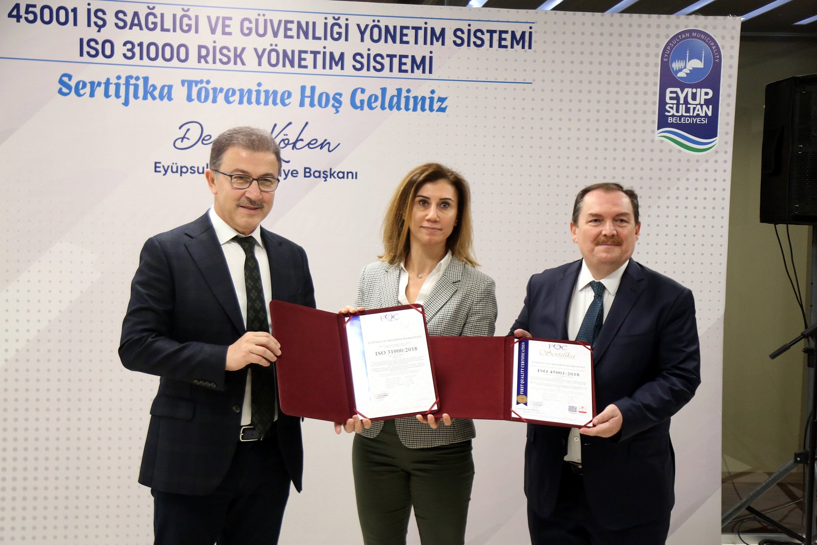 Eyüpsultan Belediyesi ISO 31000 ve ISO 45001 belgelerini aldı Eyüpsultan Belediyesi ISO 31000 ve ISO 45001 belgelerini aldı