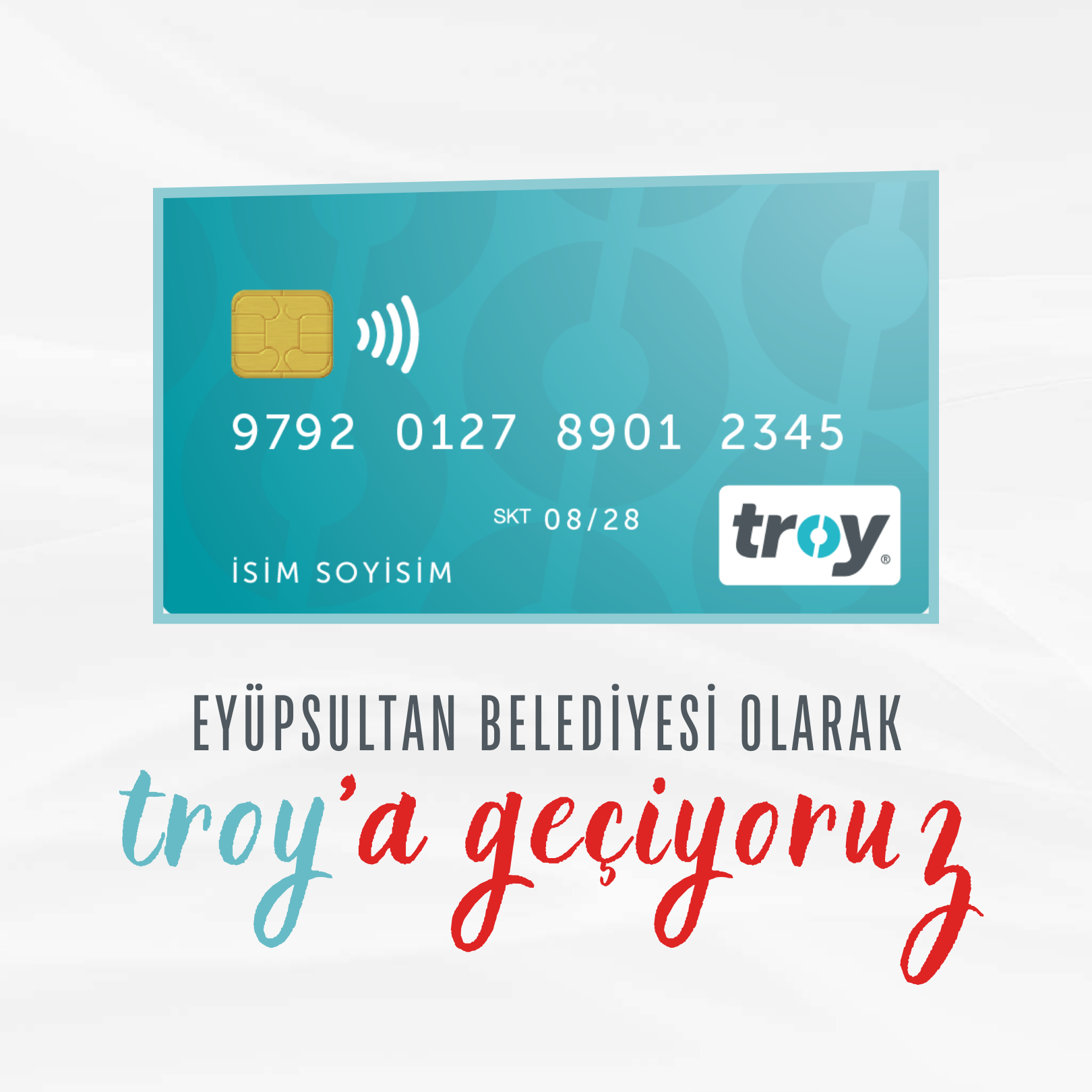Eyüpsultan Belediyesi TROY karta geçiyor Eyüpsultan Belediyesi TROY karta geçiyor