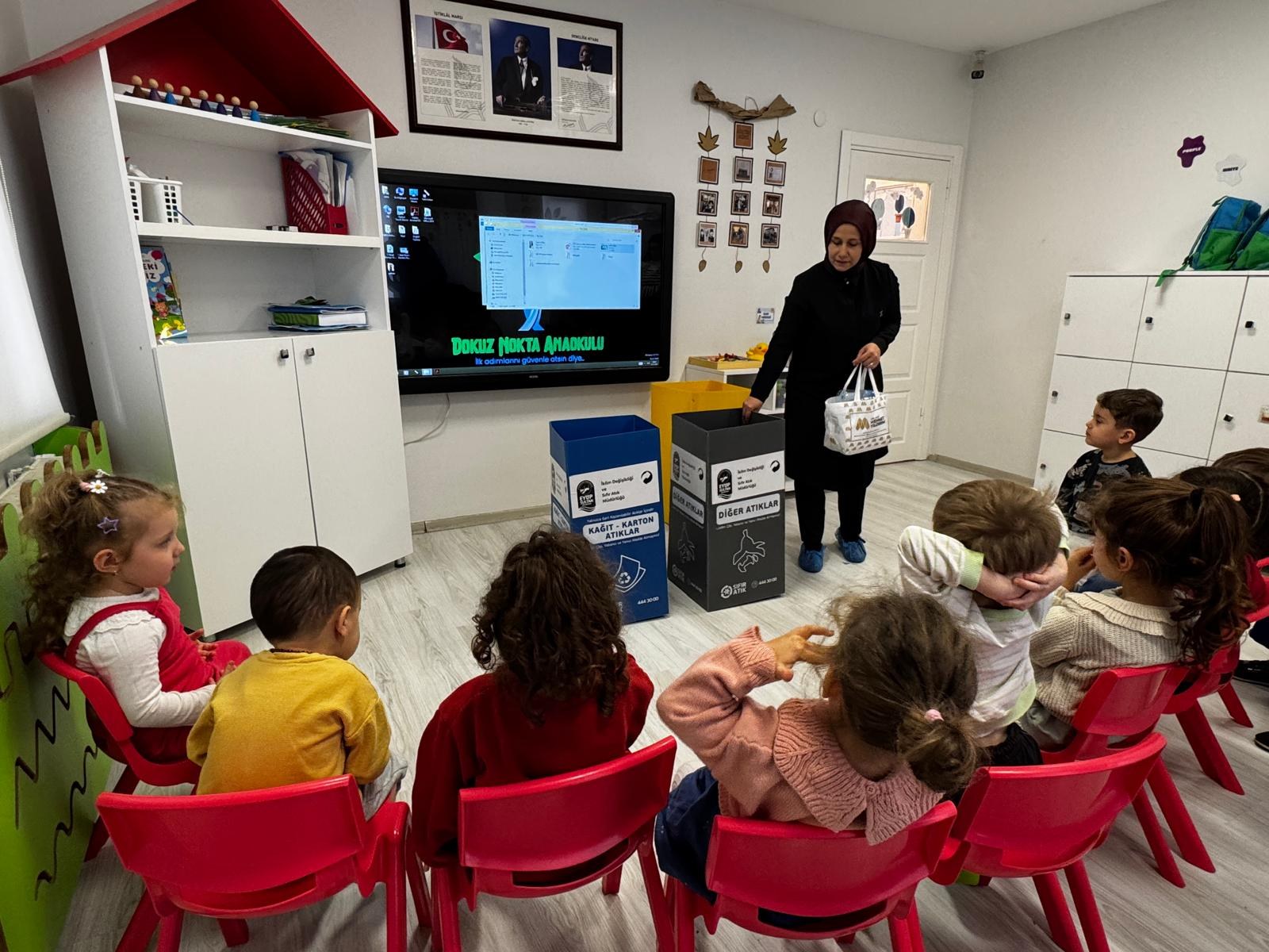 Özel anaokullarında miniklere sıfır atık eğitimi