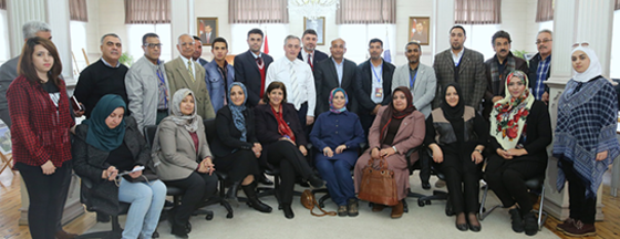 Başkan Aydın Libyalı Konuklarıyla Deneyimlerini Paylaştı Başkan Aydın Libyalı Konuklarıyla Deneyimlerini Paylaştı