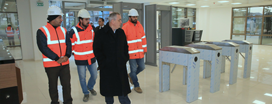 Başkan Aydın Yeni Belediye Binasını İnceledi Başkan Aydın Yeni Belediye Binasını İnceledi
