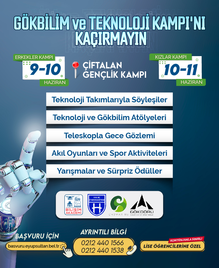 Gökbilim ve Teknoloji Kampı'nı Kaçırmayın