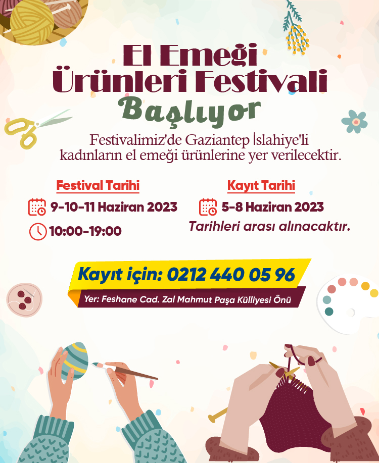 El Emeği ürünler Festivali Kayıtlarımız Başlamıştır