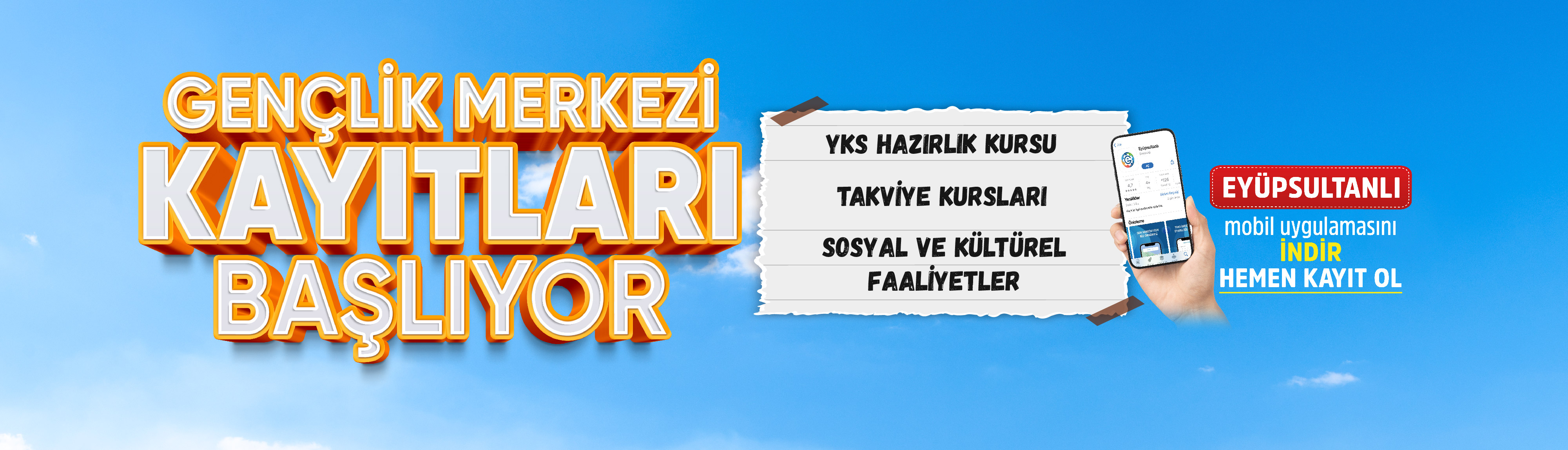 Gençlik Merkezi Kayıtları Başlıyor