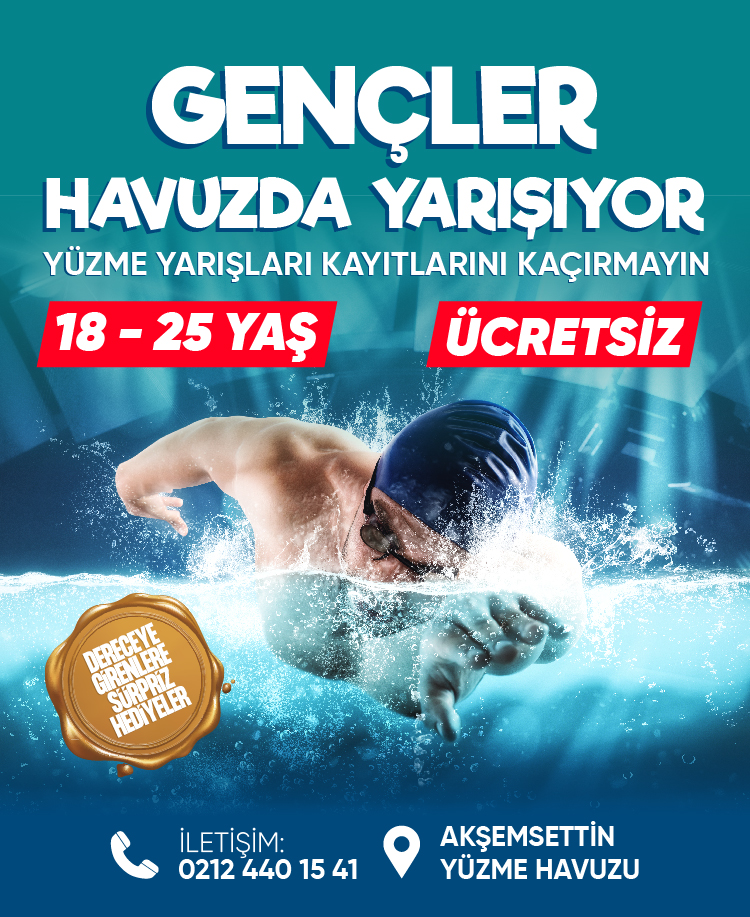 Gençler Havuzda Yarışıyor