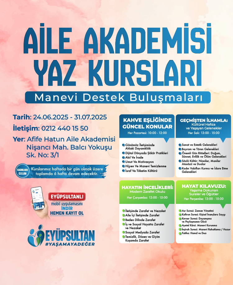 Aile Akademisi Yaz Kursları