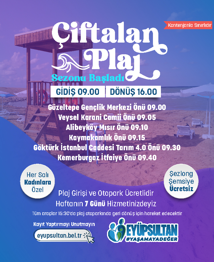 Çiftalan Plaj Sezonu Başladı