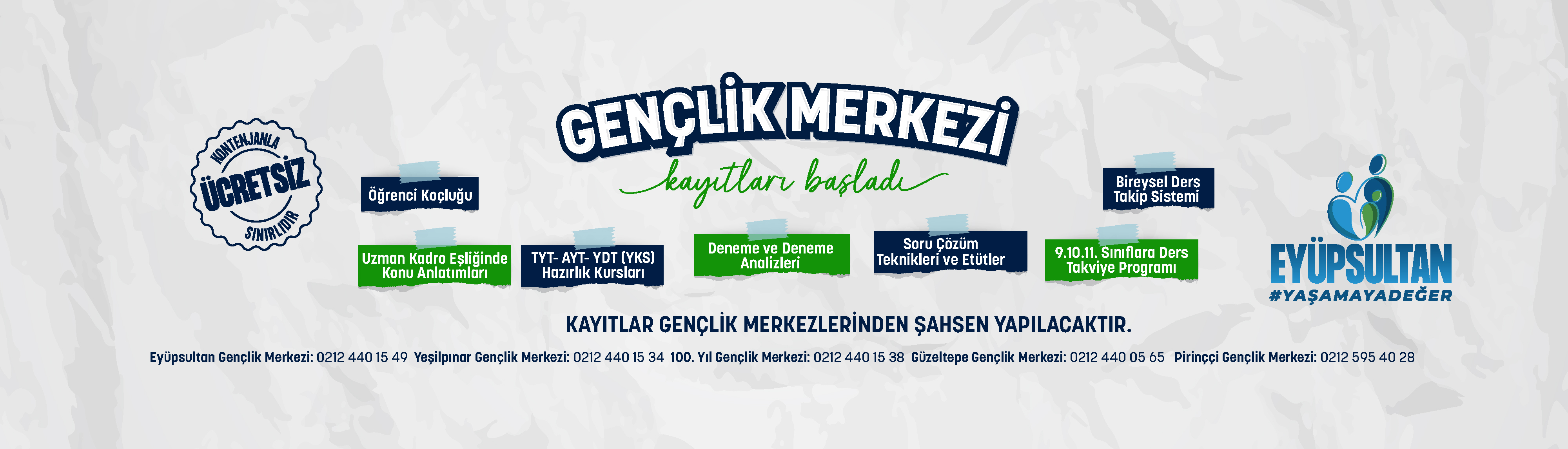 Gençlik Merkezi Kayıtları Başladı