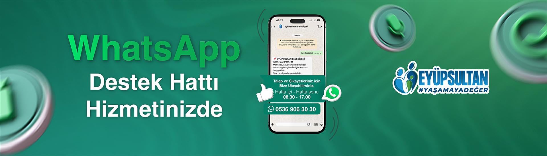 Whatsapp Destek Hattı Hizmetinizde