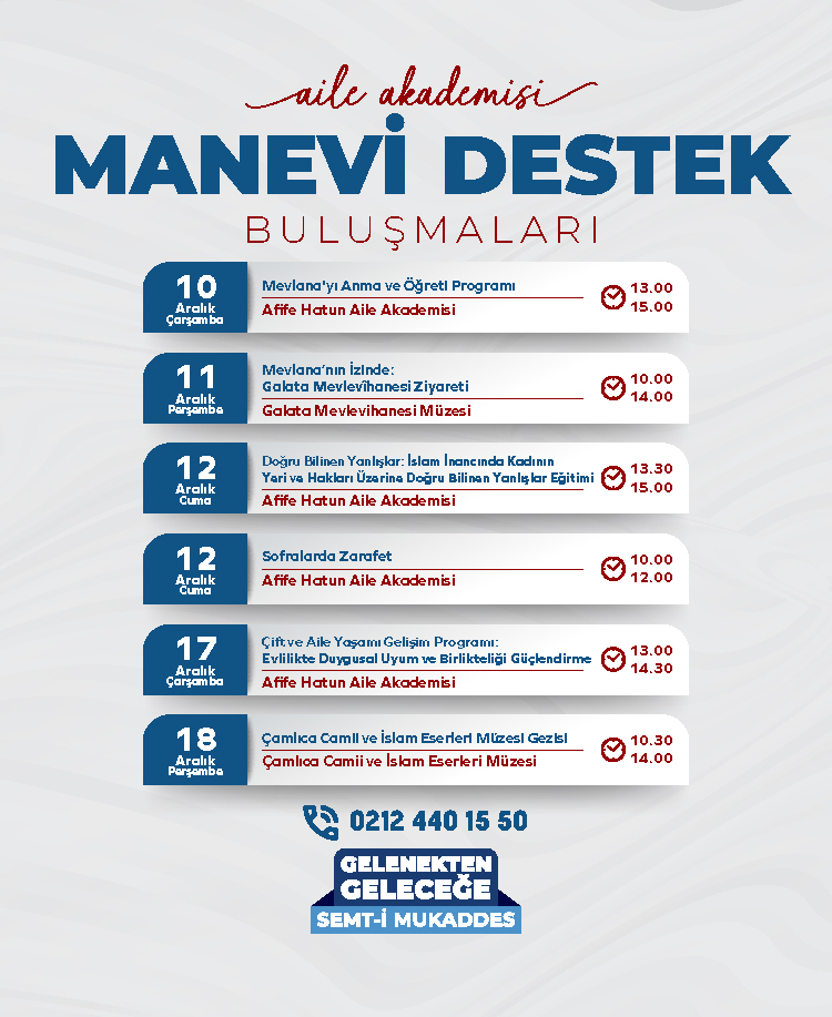 Aile Akademisi Manevi Destek Buluşmaları