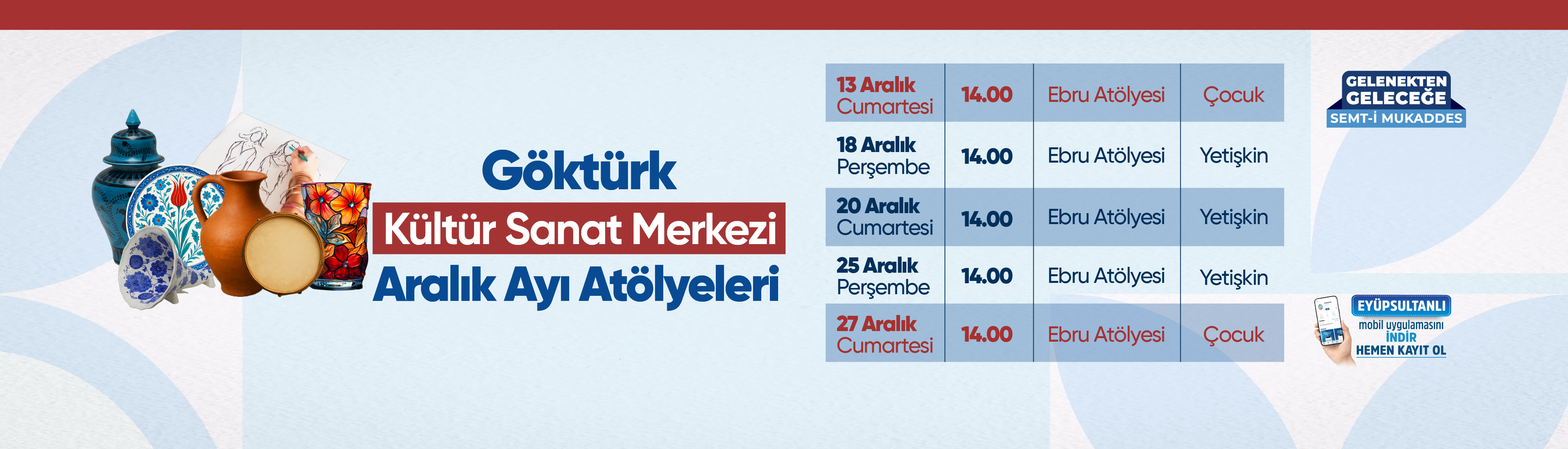 Eyüpsultan Kültür Sanat Aralık Ayı Atölyeleri