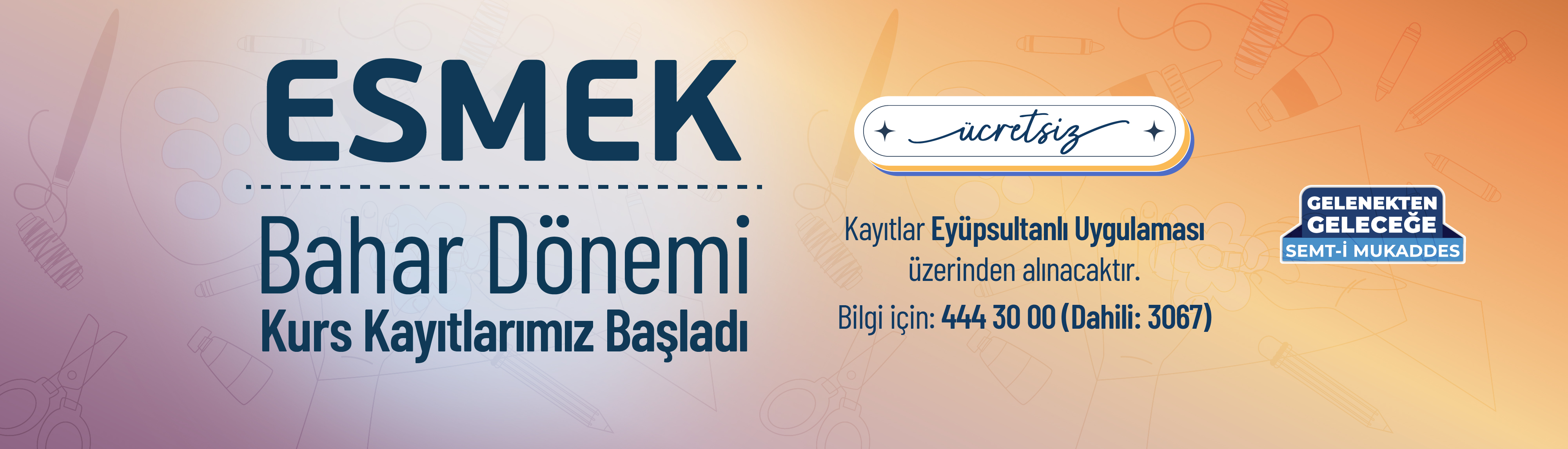 Bahar Dönemi ESMEK Kursları Başlıyor