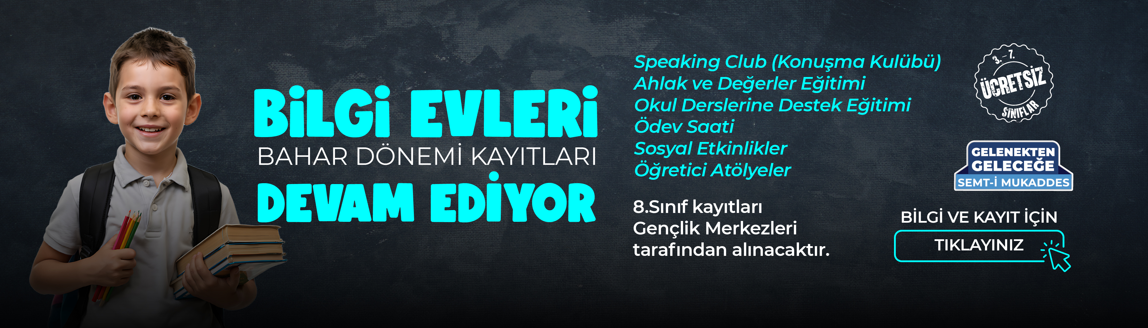 Bilgi Evleri Bahar Dönemi Kayıtları Devam Ediyor