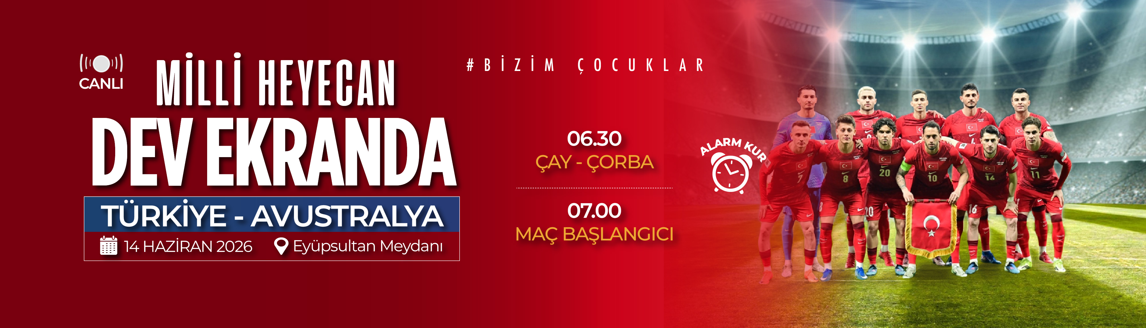 Milli Heyecan Dev Ekranda