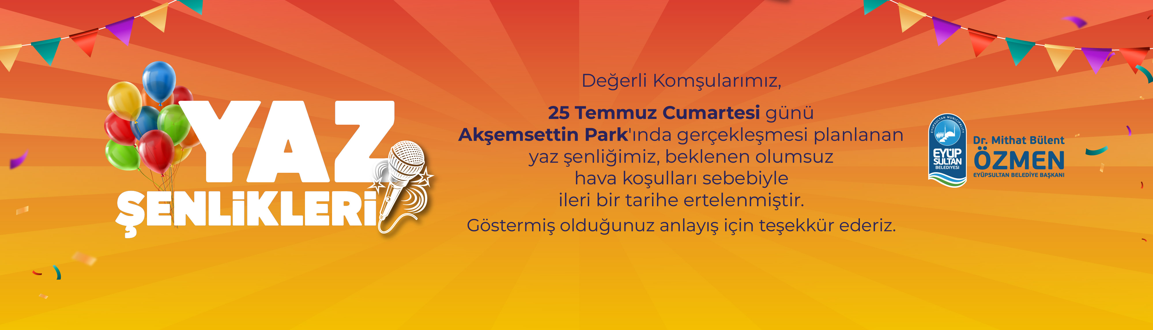 Yaz senlikleri iptal