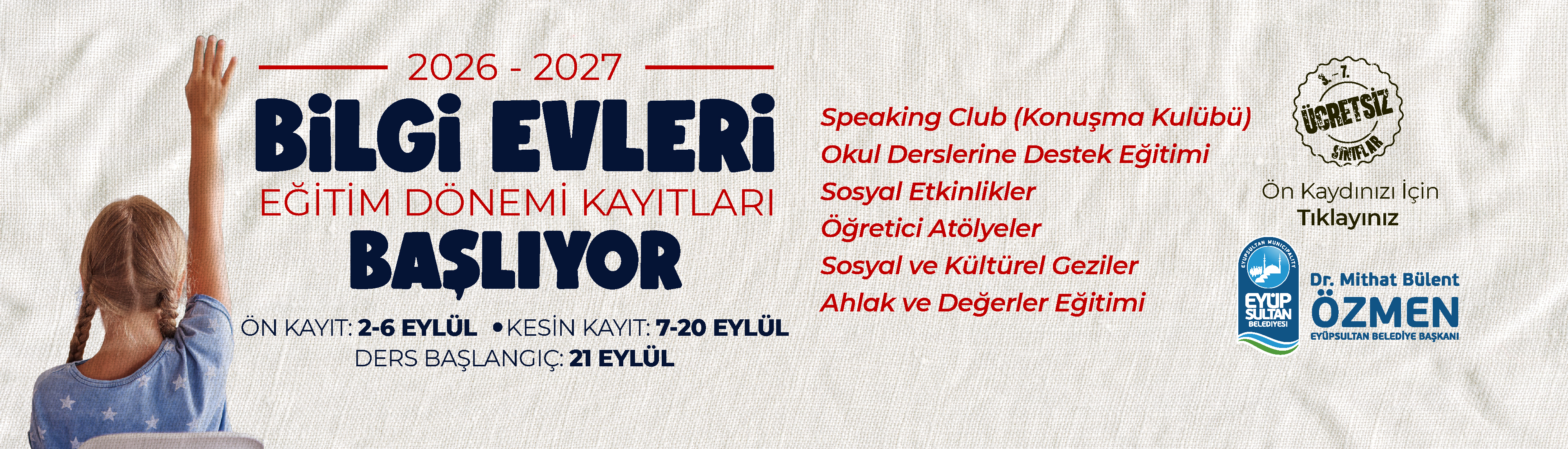 2026-2027 Bilgi Evleri Kayıtları Başlıyor