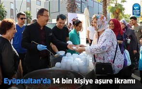 Eyüpsultan'da 14 bin kişiye aşure ikramı