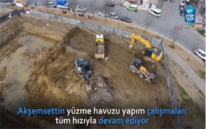 Akşemsettin Yüzme Havuzu Çalışmaları Sürüyor