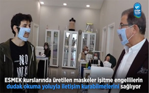 Eyüpsultan Belediyesi İşitme Engelliler İçin Özel Maske Üretti Eyüpsultan Belediyesi İşitme Engelliler İçin Özel Maske Üretti