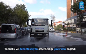 Temizlik ve Dezenfeksiyon Seferberliği Çırçır'dan Başladı Temizlik ve Dezenfeksiyon Seferberliği Çırçır'dan Başladı