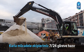 Karla mücadele ekiplerimiz 7/24 göreve hazır